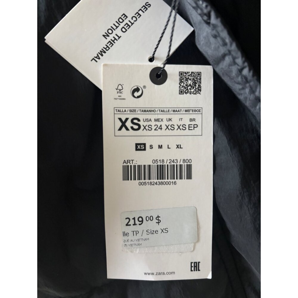 NWT Zara Duck Down Puffer Jacket - Picture 5 of 5